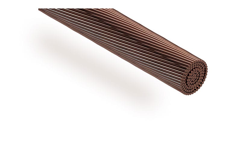 Copper alloy wire-bunched conductor