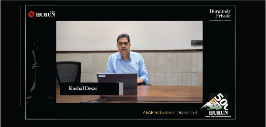 APAR ranked 153 in the 2024 Burgundy Private Hurun India 500 List - Image 1